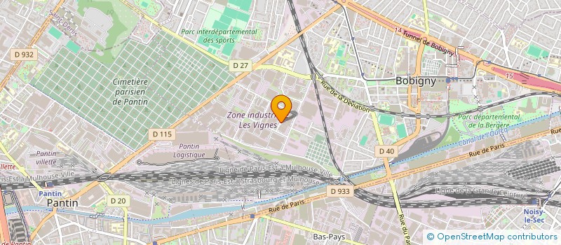 localisation de l'entreprise UNIVERS COSMETIC à BOBIGNY