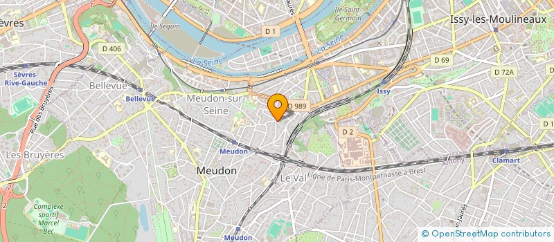 localisation de l'entreprise UNIVERS COURSES EXPRESS à MEUDON