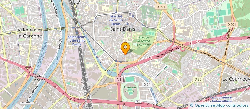 localisation de l'entreprise UNIVERS D.A. à SAINT-DENIS