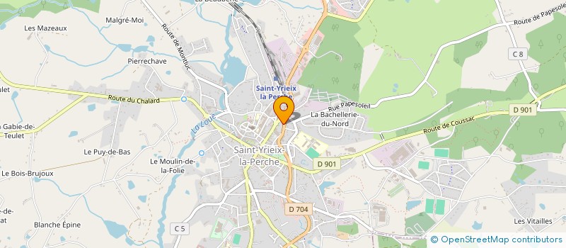 localisation de l'entreprise UNIVERS DEUX EAUX à SAINT-YRIEIX-LA-PERCHE