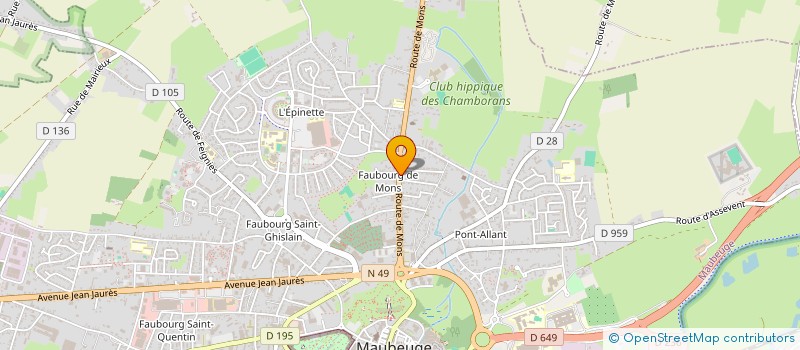 localisation de l'entreprise UNIVERS IMMOBILIER  BETTIGNIES