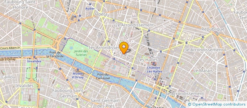 localisation de l'entreprise UNIVERS LOUVRE à PARIS