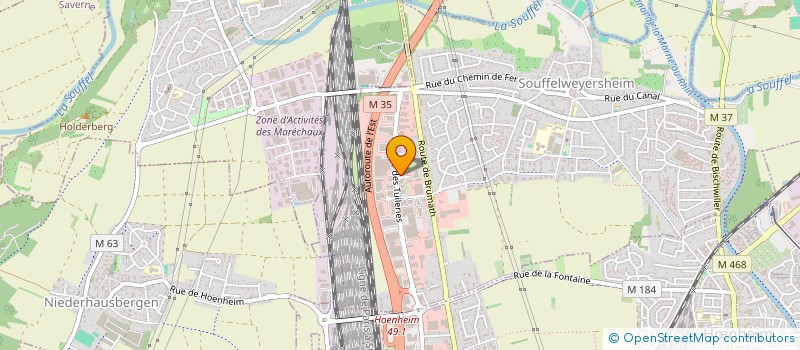 localisation de l'entreprise UNIVERS MOTOS QUADS à SOUFFELWEYERSHEIM