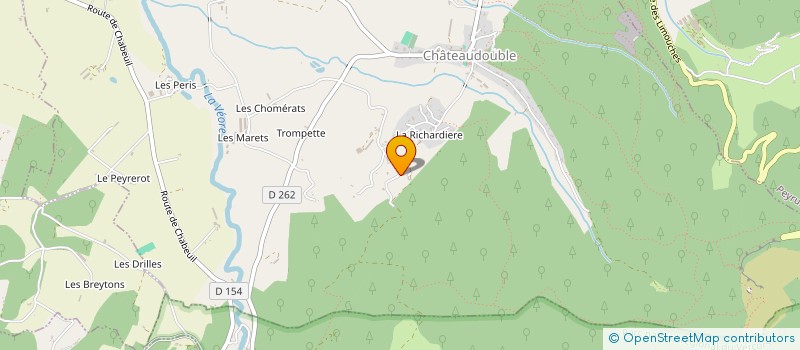 localisation de l'entreprise UNIVERS NATURE INDIVIDU VIVANCE ENERGIE à CHATEAUDOUBLE