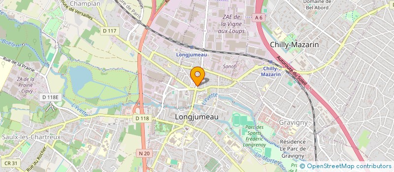 localisation de l'entreprise UNIVERS PLOMBERIE à LONGJUMEAU