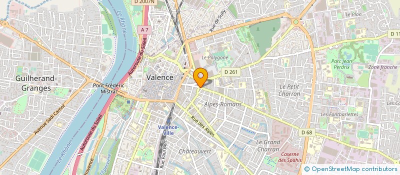 localisation de l'entreprise UNIVERS PNEU 26  VALENCE