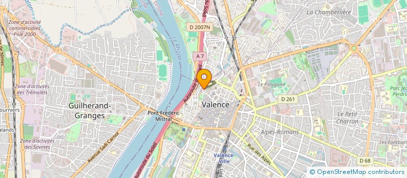 localisation de l'entreprise UNIVERS SANS FRONTIERE à VALENCE