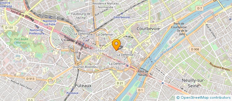 localisation de l'entreprise UNIVERS SAS à COURBEVOIE