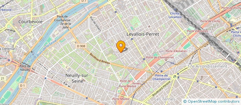 localisation de l'entreprise UNIVERS SERVICE à LEVALLOIS-PERRET