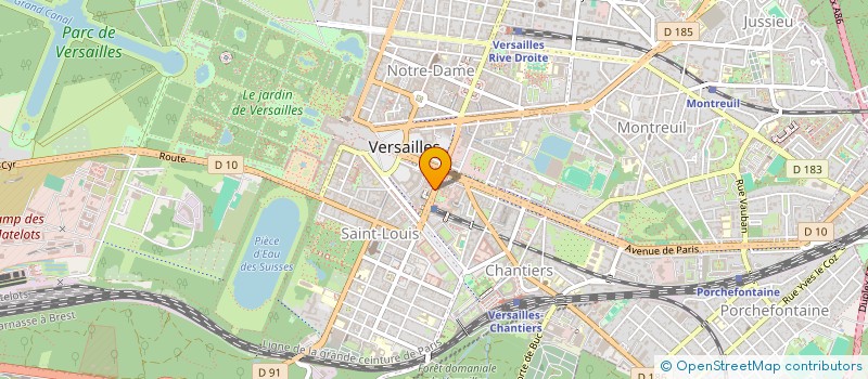 localisation de l'entreprise UNIVERS SOUVENIRS à VERSAILLES