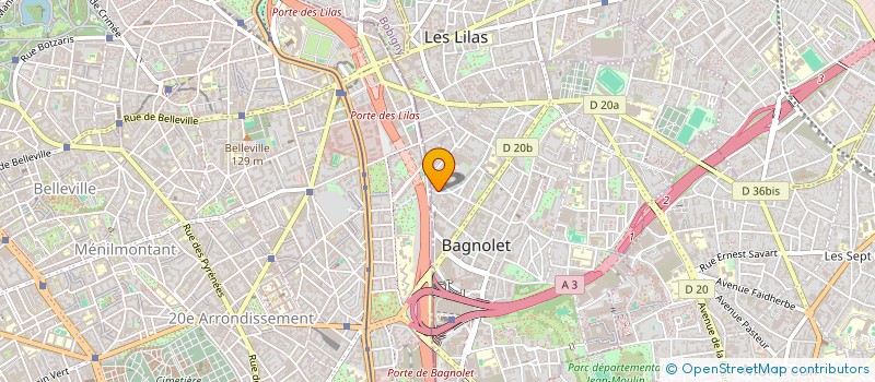 localisation de l'entreprise UNIVERS STORE à BAGNOLET