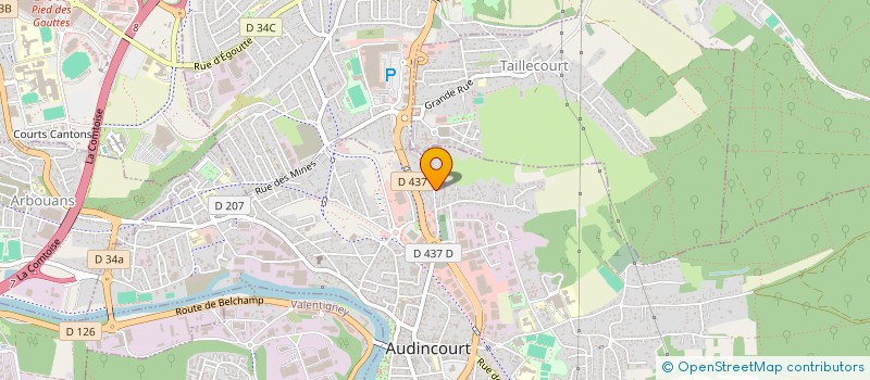 localisation de l'entreprise UNIVERSAL AUTO 25  AUDINCOURT