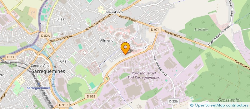 localisation de l'entreprise UNIVERSAL BTP  SARREGUEMINES