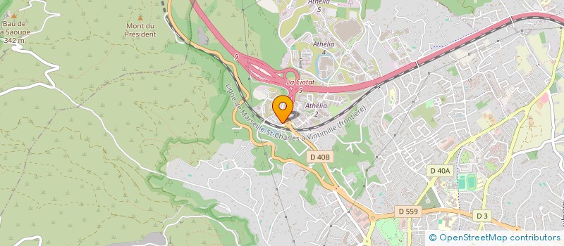 localisation de l'entreprise UNIVERSAL IMMOBILIER GESTION  LA CIOTAT