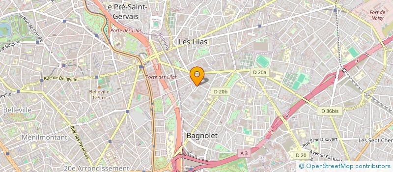 localisation de l'entreprise UNIVERSAL NEGOCE à BAGNOLET