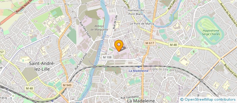 localisation de l'entreprise UNIVERSAL SERVICE à LA MADELEINE