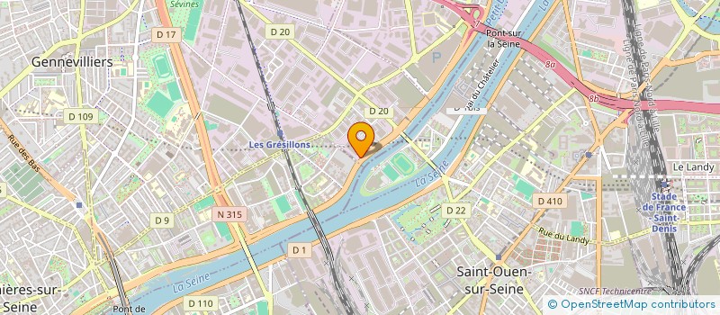localisation de l'entreprise UNIVERSAL SERVICES à GENNEVILLIERS