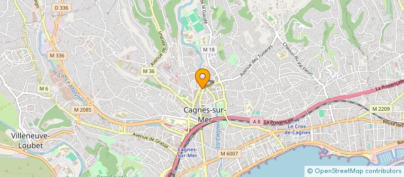 localisation de l'entreprise UNIVERSAL VIDEO RENOIR à CAGNES-SUR-MER
