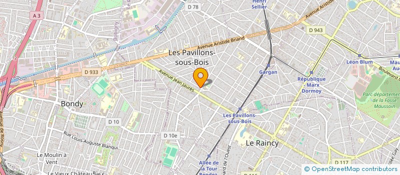 localisation de l'entreprise UNIVERSAL XP à LES PAVILLONS-SOUS-BOIS