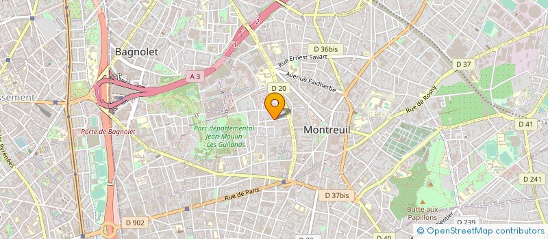 localisation de l'entreprise UNIVERSCENCE à MONTREUIL