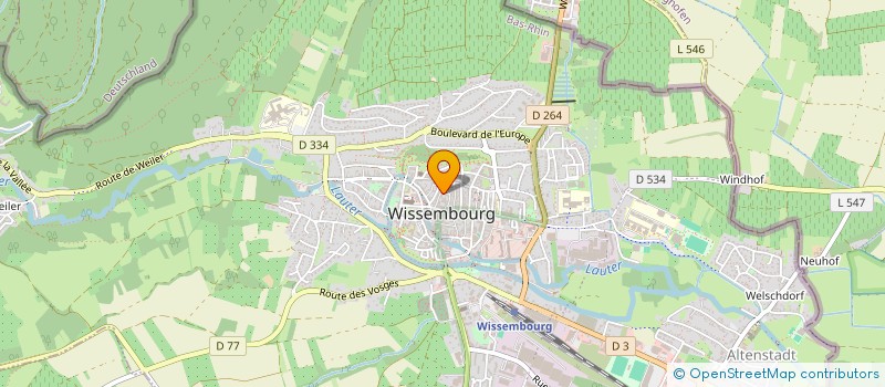 localisation de l'entreprise UNIVERSEL CREPIS  WISSEMBOURG