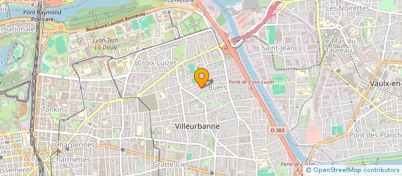 localisation de l'entreprise UNIVERSITAIRES SANS FRONTIERES - ACADEMICS WITHOUT BORDERS  VILLEURBANNE