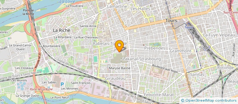 localisation de l'entreprise UNIVERSITE DE TOURS à TOURS
