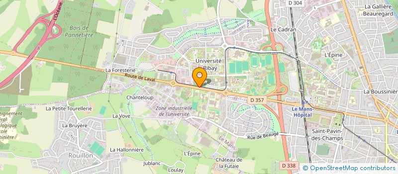 localisation de l'entreprise UNIVERSITE DU MANS à LE MANS