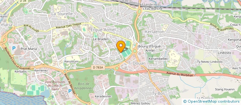 localisation de l'entreprise UNIVERSITE DU TEMPS LIBRE  QUIMPER