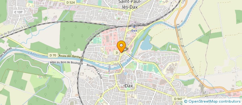 localisation de l'entreprise UNIVERSITE DU TEMPS LIBRE à DAX