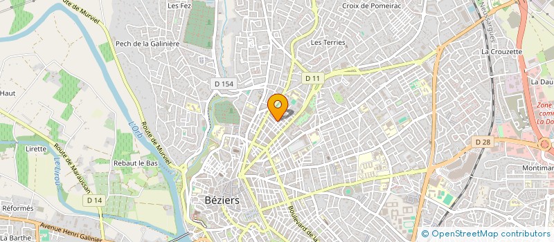 localisation de l'entreprise UNIVERSITE DU TIERS TEMPS à BEZIERS