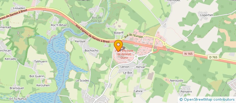 localisation de l'entreprise UNIVERSITE PERFORMANCE - BACK EUROP  PLOUGOUMELEN