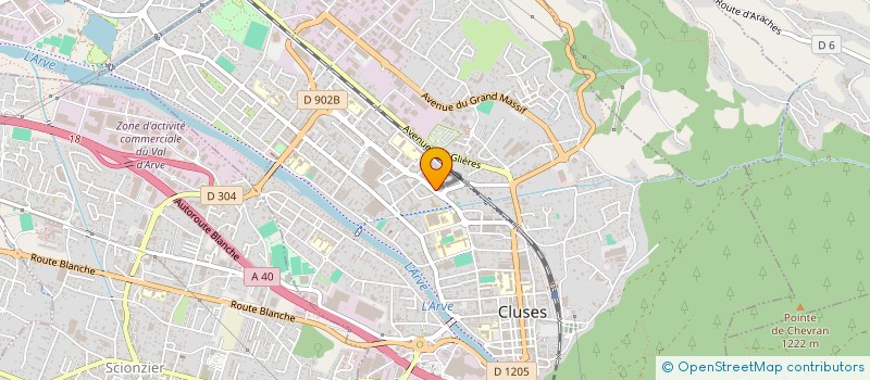 localisation de l'entreprise UNIVERSITE POPULAIRE A CLUSES à CLUSES