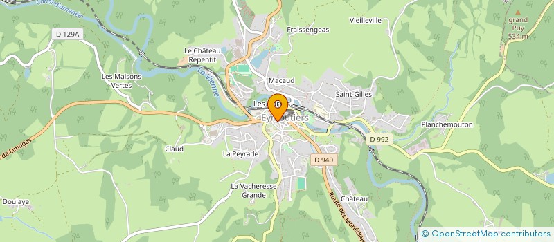 localisation de l'entreprise UNIVERSITE POPULAIRE D EYMOUTIERS à EYMOUTIERS