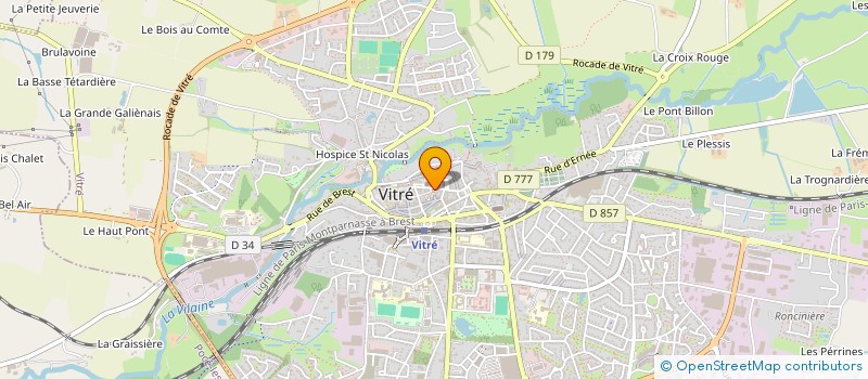 localisation de l'entreprise UNIVERSITE POPULAIRE DE VITRE  VITRE