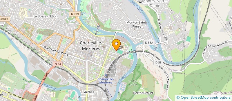 localisation de l'entreprise UNIVERSITE POPULAIRE DES ARDENNES  CHARLEVILLE-MEZIERES