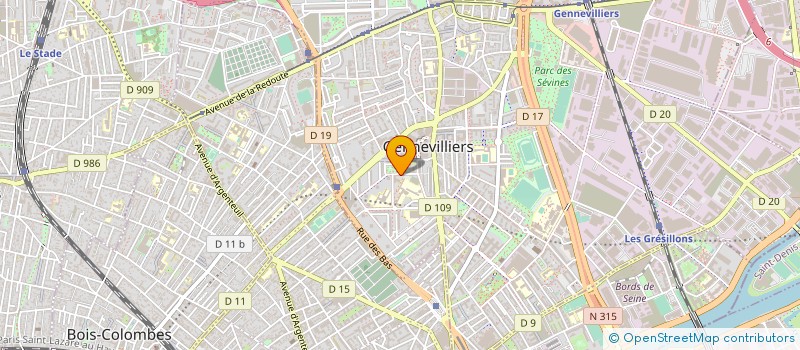 localisation de l'entreprise UNIVERSITE POPULAIRE DES HAUTS-DE-SEINE à GENNEVILLIERS