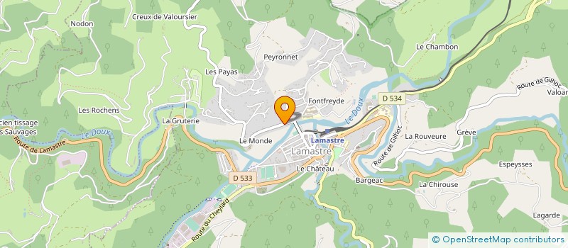 localisation de l'entreprise UNIVERSITE POPULAIRE DU VIVARAIS  LAMASTRE