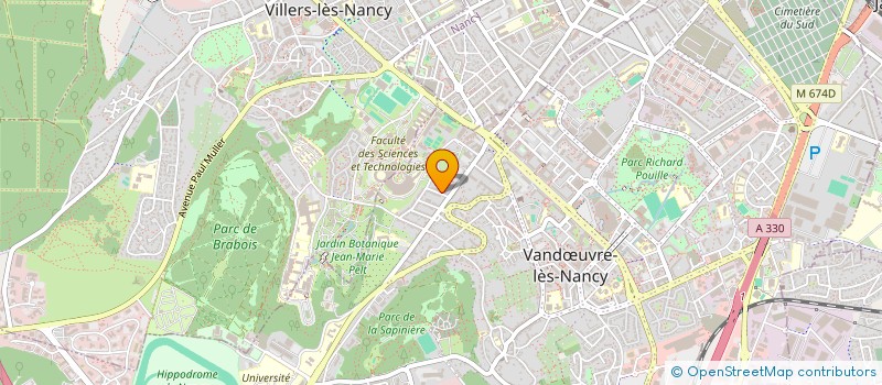 localisation de l'entreprise UNIVERSITE POPULAIRE ET PARTICIPATIVE DE VANDOEUVRE (UP2V)  VANDUVRE-LES-NANCY