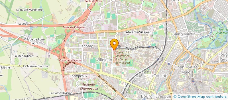 localisation de l'entreprise UNIVERSITE RENNES II HAUTE BRETAGNE à RENNES