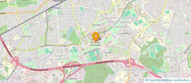 localisation de l'entreprise UNIVERSITES BORDEAUX CHEER DANCE  PESSAC