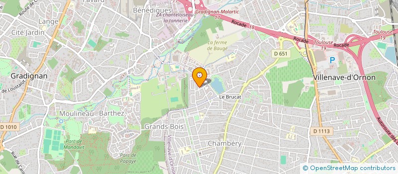 localisation de l'entreprise UNIVERSITES CLUB MONTAGNE & UCM  VILLENAVE-D'ORNON