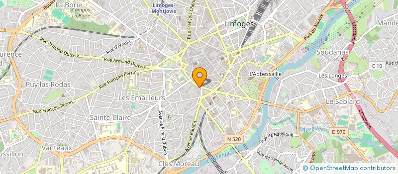 localisation de l'entreprise UNIVERSITY ANATOLE FRANCE  LIMOGES