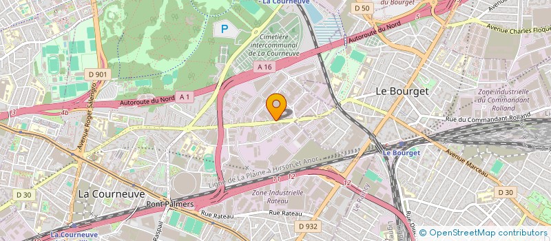 localisation de l'entreprise UNIVERSO à LA COURNEUVE