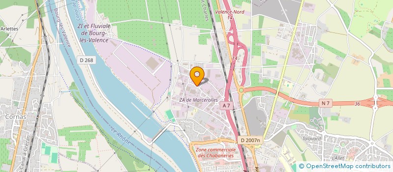 localisation de l'entreprise UNIVERTEX à BOURG-LES-VALENCE