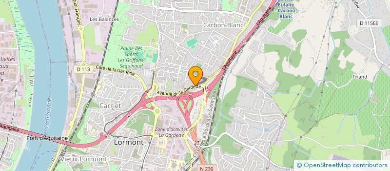 localisation de l'entreprise UNIVSHOP  CARBON-BLANC