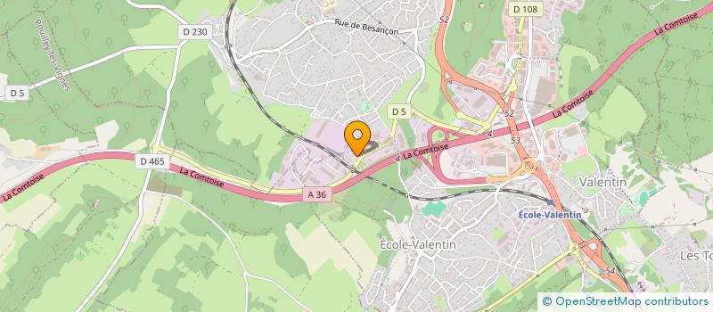 localisation de l'entreprise UNOSTRA FRANCHE COMTE BOURGOGNE à ECOLE-VALENTIN