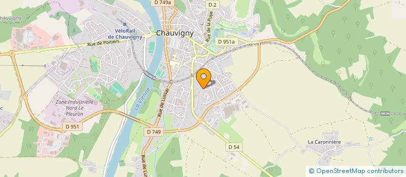localisation de l'entreprise UNOTEL COIF à CHAUVIGNY