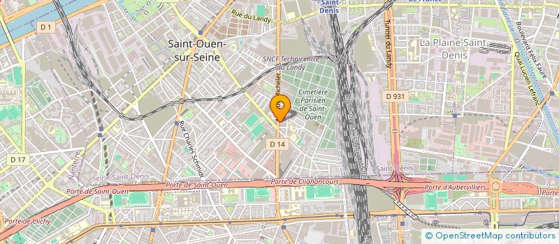 localisation de l'entreprise UNPEUDAIR PARIS à SAINT-OUEN-SUR-SEINE