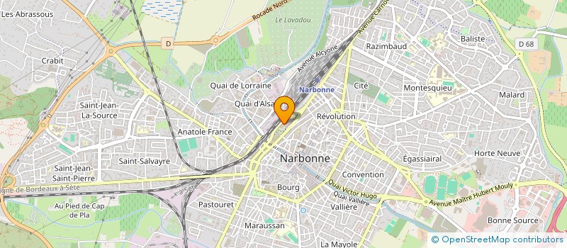 localisation de l'entreprise UNSA TERRITORIAUX DE LA COMMUNAUTE D AGGLOMERATION LE GRAND NARBONNE  NARBONNE